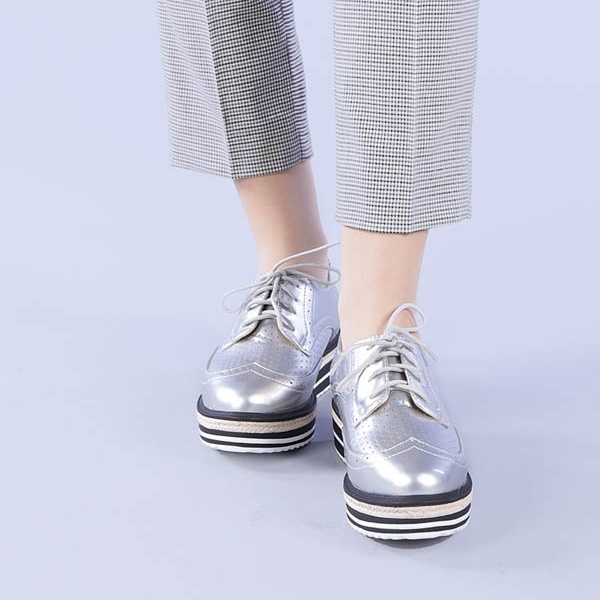 Pantofi casual dama Laura argintii kalapod.net imagine reduceri